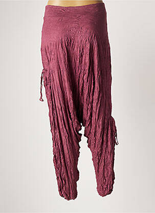 Pantalon droit stretch taille normale violet LAUREN VIDAL femme