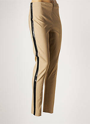 Pantalon slim stretch taille normale beige LAUREN VIDAL femme