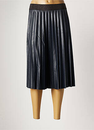Jupe mi-longue coupe droite bleu LAUREN VIDAL femme