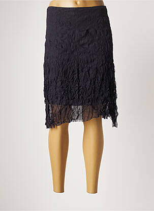 Jupe mi-longue stretch bleu LAUREN VIDAL femme