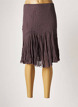 Jupe mi-longue stretch violet LAUREN VIDAL femme