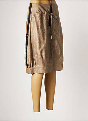 Jupe mi-longue taille normale marron LAUREN VIDAL femme