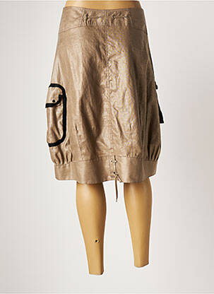 Jupe mi-longue taille normale marron LAUREN VIDAL femme