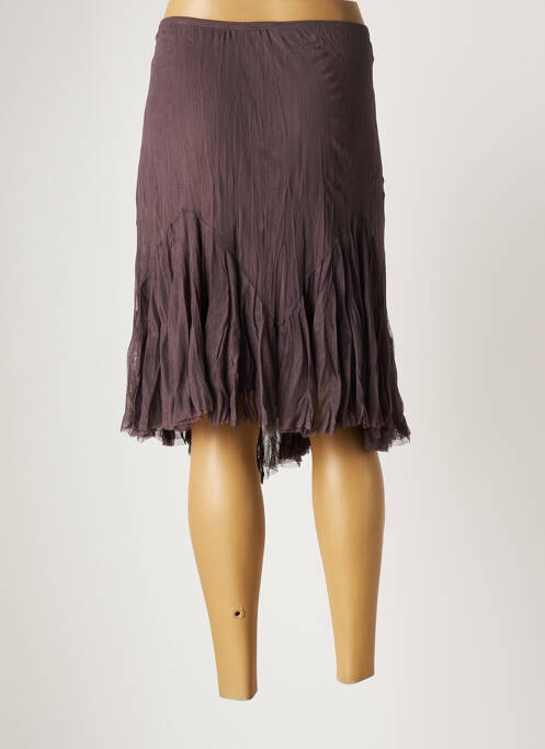 Jupe mi-longue violet LAUREN VIDAL pour femme