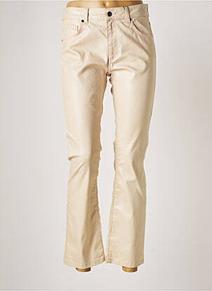 Pantalon droit stretch taille normale beige LAUREN VIDAL femme