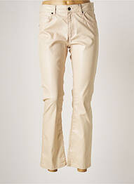 Pantalon droit stretch taille normale beige LAUREN VIDAL femme