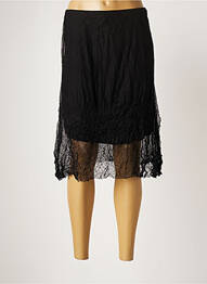 Jupe mi-longue stretch noir LAUREN VIDAL femme