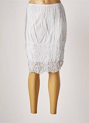 Jupe mi-longue stretch blanc LAUREN VIDAL femme