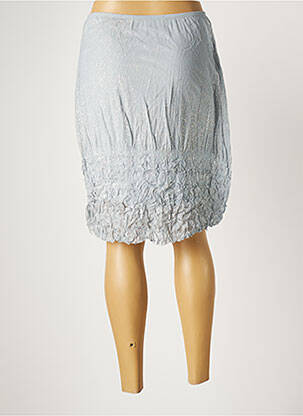 Jupe mi-longue stretch bleu LAUREN VIDAL femme