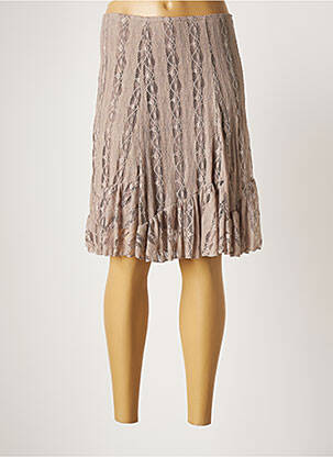 Jupe mi-longue stretch vert LAUREN VIDAL femme