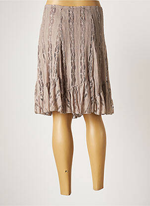 Jupe mi-longue stretch vert LAUREN VIDAL femme