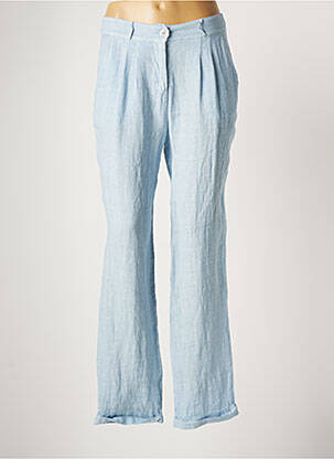 Pantalon droit bleu LAUREN VIDAL pour femme