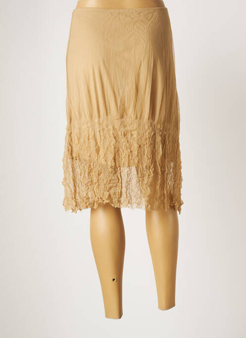 Jupe mi-longue beige LAUREN VIDAL pour femme