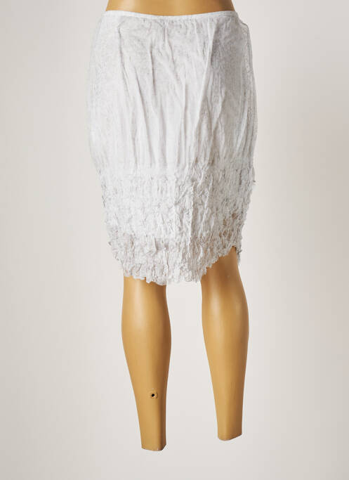 Jupe mi-longue blanc LAUREN VIDAL pour femme