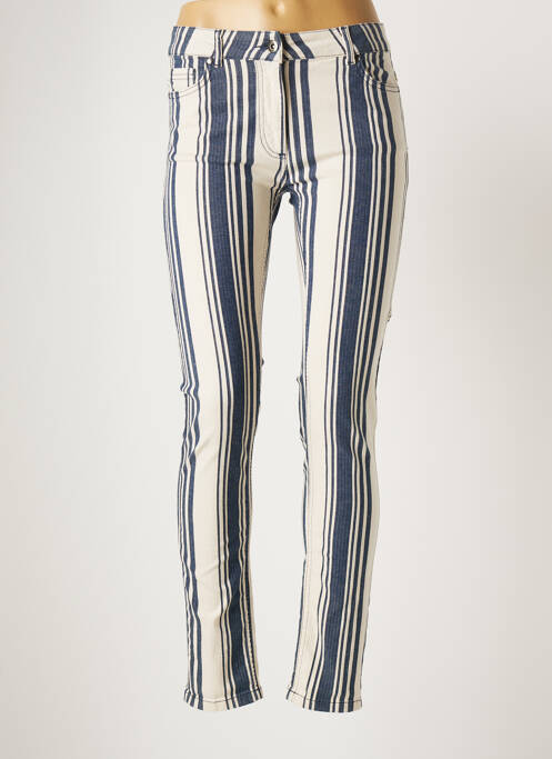 Pantalon slim bleu LAUREN VIDAL pour femme
