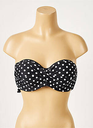 Haut de maillot de bain stretch haut bandeau noir PANACHE femme