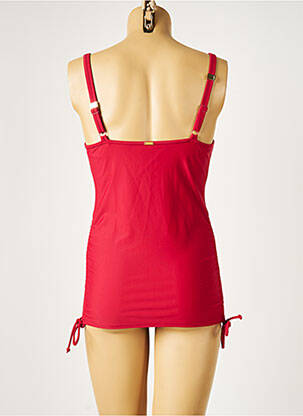 Haut de maillot de bain bretelles élastiquées ajustables rouge PANACHE femme
