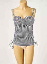 Haut de maillot de bain stretch haut soutien-gorge moulé noir PANACHE femme