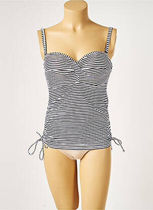 Haut de maillot de bain stretch haut soutien-gorge moulé noir PANACHE femme