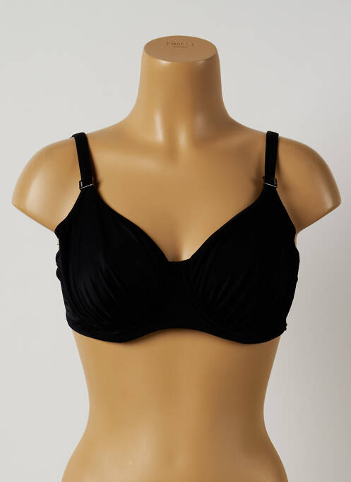 Haut de maillot de bain stretch haut soutien-gorge emboitant noir PANACHE femme