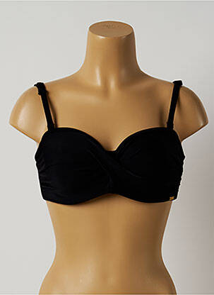 Haut de maillot de bain stretch haut bandeau noir PANACHE femme