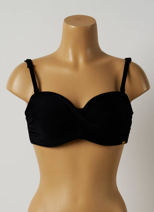 Haut de maillot de bain stretch haut bandeau noir PANACHE femme