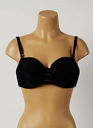 Haut de maillot de bain stretch haut bandeau noir PANACHE femme