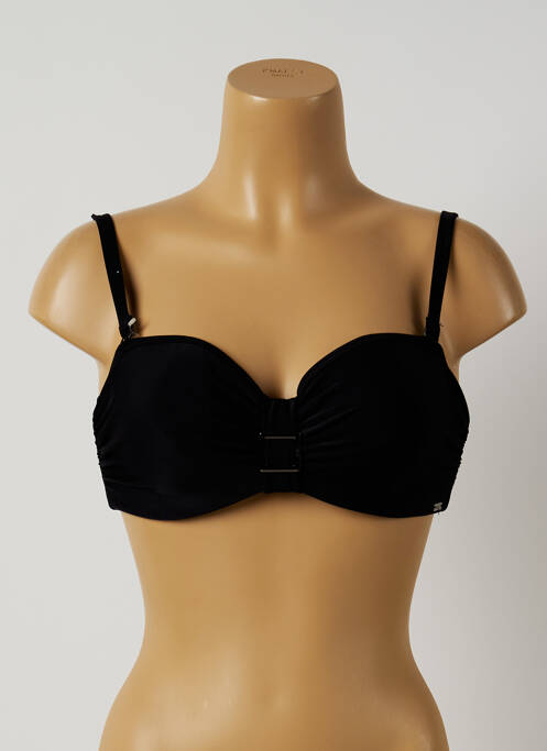 Haut de maillot de bain stretch haut bandeau noir PANACHE femme