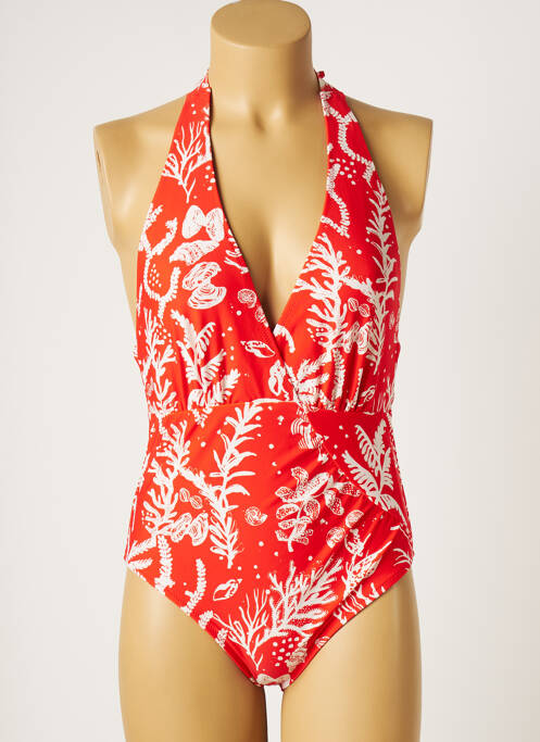 Maillot de bain 1 pièce rouge FABIENNE CHAPOT pour femme