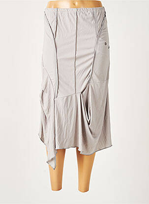 Jupe mi-longue coupe évasée gris ARELINE femme