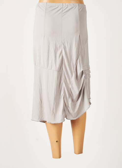 Jupe mi-longue gris ARELINE pour femme