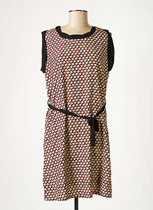 Robe courte sans manche sans manche beige ARELINE femme
