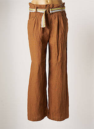 Pantalon chino marron 7 SEASONS pour femme