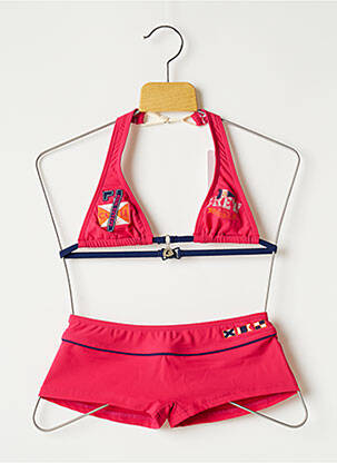 Maillot de bain 2 pièces fermeture clip rose BANANA MOON fille