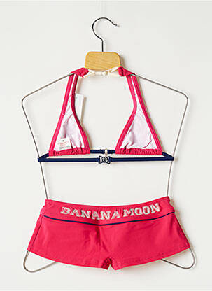 Maillot de bain 2 pièces fermeture clip rose BANANA MOON fille