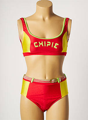 Maillot de bain 2 pièces micro fibres rouge CHIPIE femme
