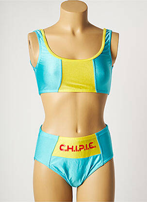 Maillot de bain 2 pièces haut bandeau haut bandeau bleu CHIPIE femme