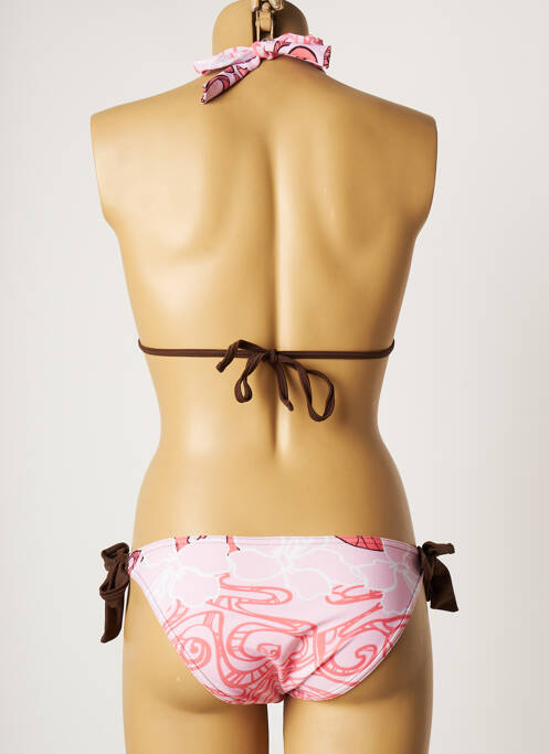 Maillot de bain 2 pièces rose CULTURE BEACH pour femme