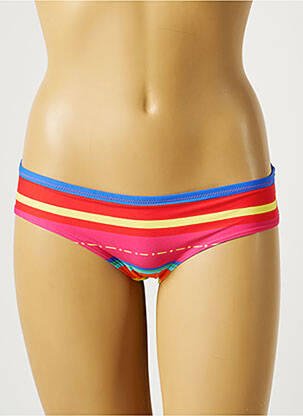 Bas de maillot de bain imprimé rayures culotte rose ETAM femme