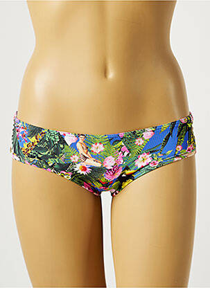Bas de maillot de bain imprimé fleurs culotte vert BANANA MOON femme
