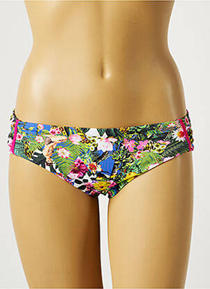 Bas de maillot de bain imprimé fleurs culotte vert BANANA MOON femme