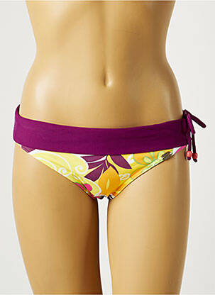 Bas de maillot de bain imprimé fleurs culotte violet BANANA MOON femme