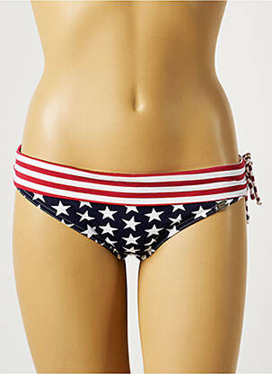 Bas de maillot de bain imprimé fantaisie culotte bleu BANANA MOON femme