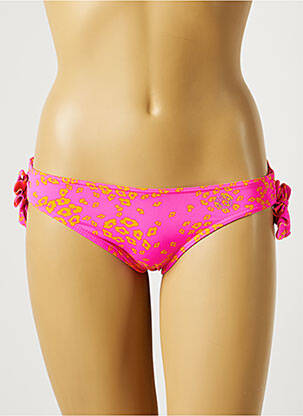 Bas de maillot de bain imprimé fantaisie culotte rose MORGAN femme