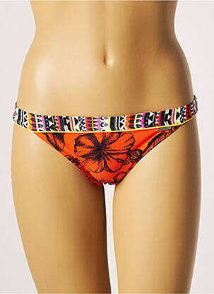 Bas de maillot de bain tissage satiné culotte orange BANANA MOON femme