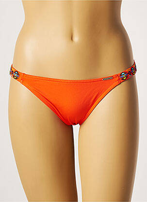 Bas de maillot de bain tissage satiné culotte orange BANANA MOON femme