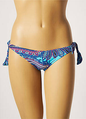 Bas de maillot de bain tissage satiné culotte bleu ETAM femme