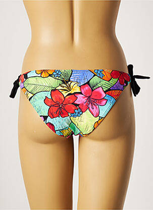 Bas de maillot de bain tissage satiné bikini vert BANANA MOON femme