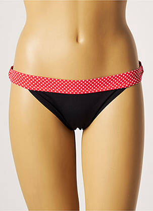 Bas de maillot de bain tissage satiné culotte noir DIVINE femme