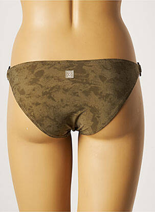Bas de maillot de bain tissage satiné culotte vert CULTURE BEACH femme